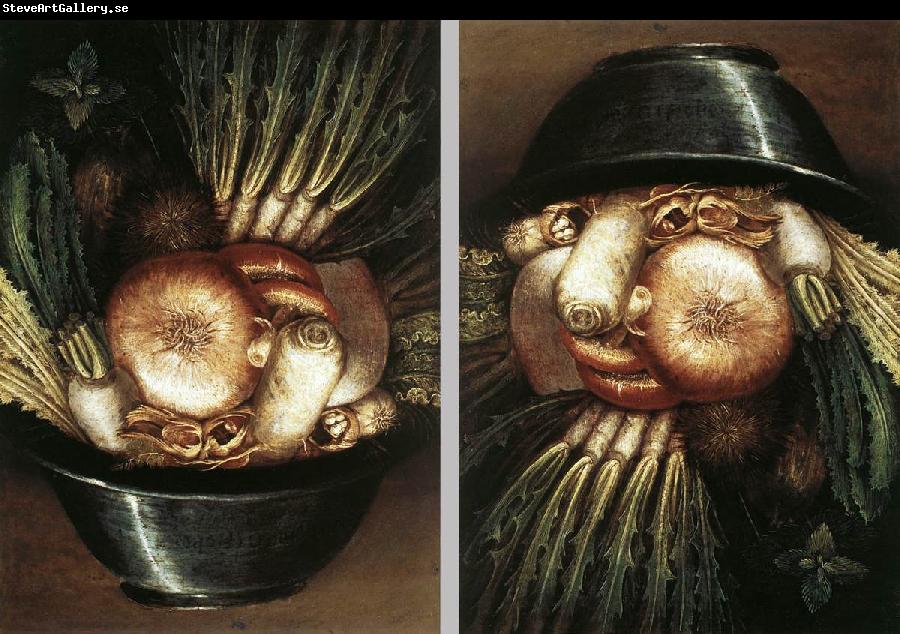 ARCIMBOLDO, Giuseppe Vegetables in a Bowl or The Gardener  dggh